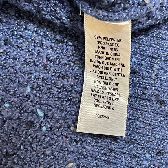 a.n.a - A New Approach | Blue Y-Neck Long Sleeve Pullover Sweater | Small - Picture 11 of 11